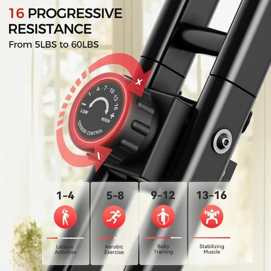 Folding Exercise Bike Stationary Bike Indoor Workout Bike