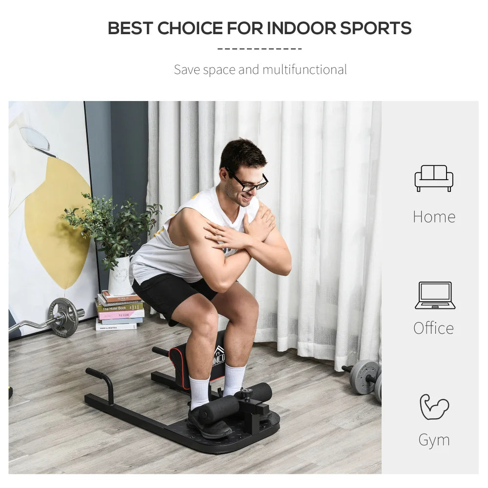 3-in-1 Padded Push Up Sit Up Deep Sissy Squat Home Gym Fitnessk