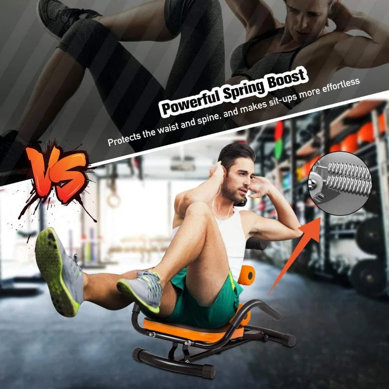 Abdominal Twister Trainer, Incline Ab Rocket Exerciser Height Adjustable,