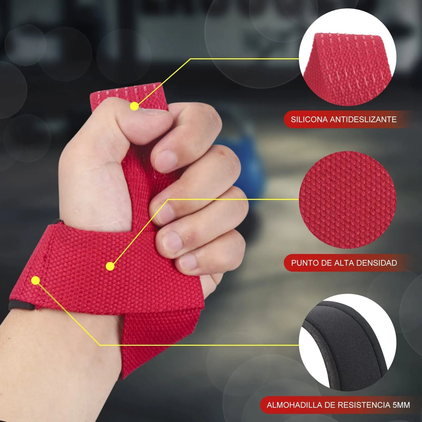 Weightlifting Wrist Straps Strength Training Adjustable Grip Band