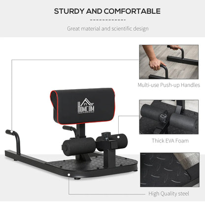 3-in-1 Padded Push Up Sit Up Deep Sissy Squat Home Gym Fitnessk