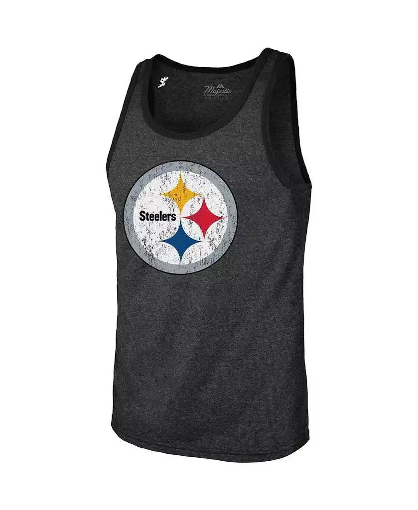 Men's Black Pittsburgh Steelers Player Name and Number Tank Top