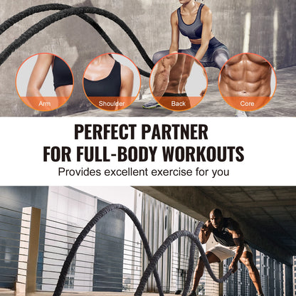 Rope Polyester Exercise Rope/ Protective Sleeve and Anchor Heavy Weighted