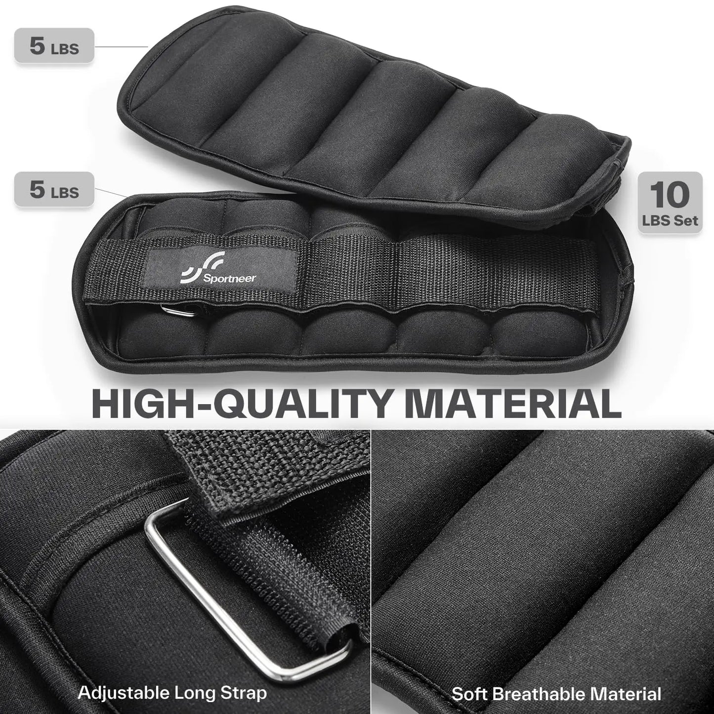 10lb Adjustable Ankle Weights Pair