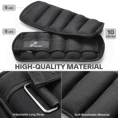10lb Adjustable Ankle Weights Pair