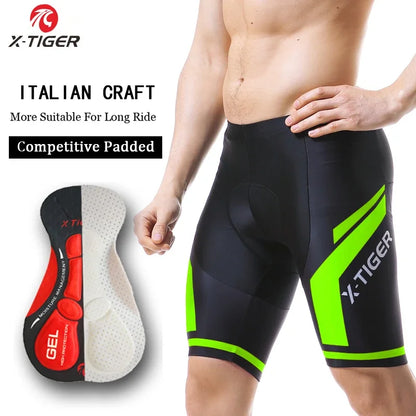 Pro Cycling Bib Shorts Shockproof 5D GEL Pad Cushion MTB Bicycle Bib Tights Triathlon