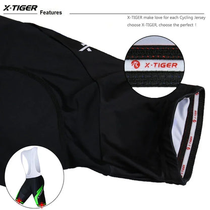 Pro Cycling Bib Shorts Shockproof 5D GEL Pad Cushion MTB Bicycle Bib Tights Triathlon