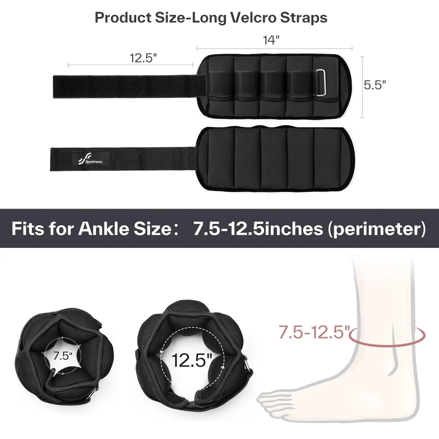 10lb Adjustable Ankle Weights Pair