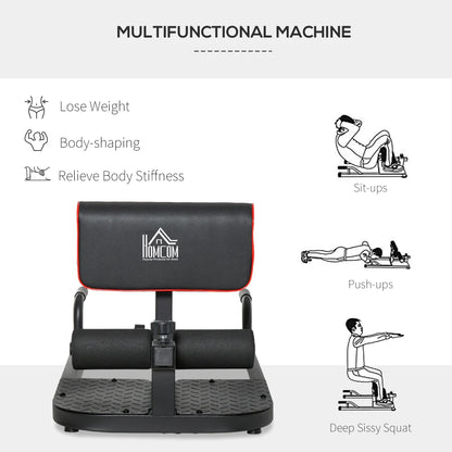 3-in-1 Padded Push Up Sit Up Deep Sissy Squat Home Gym Fitnessk