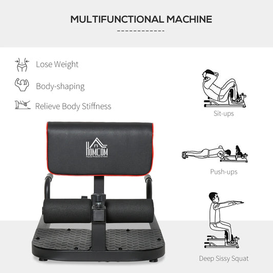 3-in-1 Padded Push Up Sit Up Deep Sissy Squat Home Gym Fitnessk