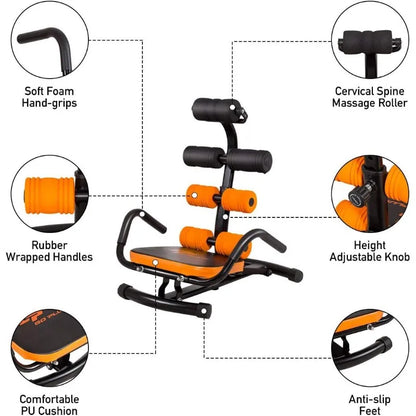 Abdominal Twister Trainer, Incline Ab Rocket Exerciser Height Adjustable,