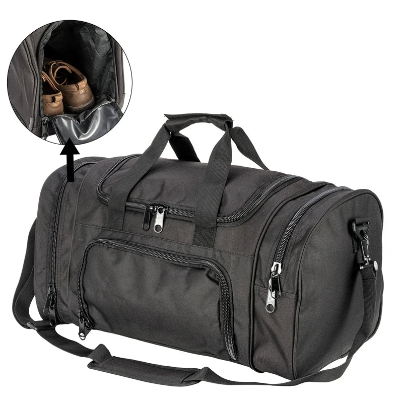 Military Tactical Travel Bag Men Luggage Bags Shoes Compartment