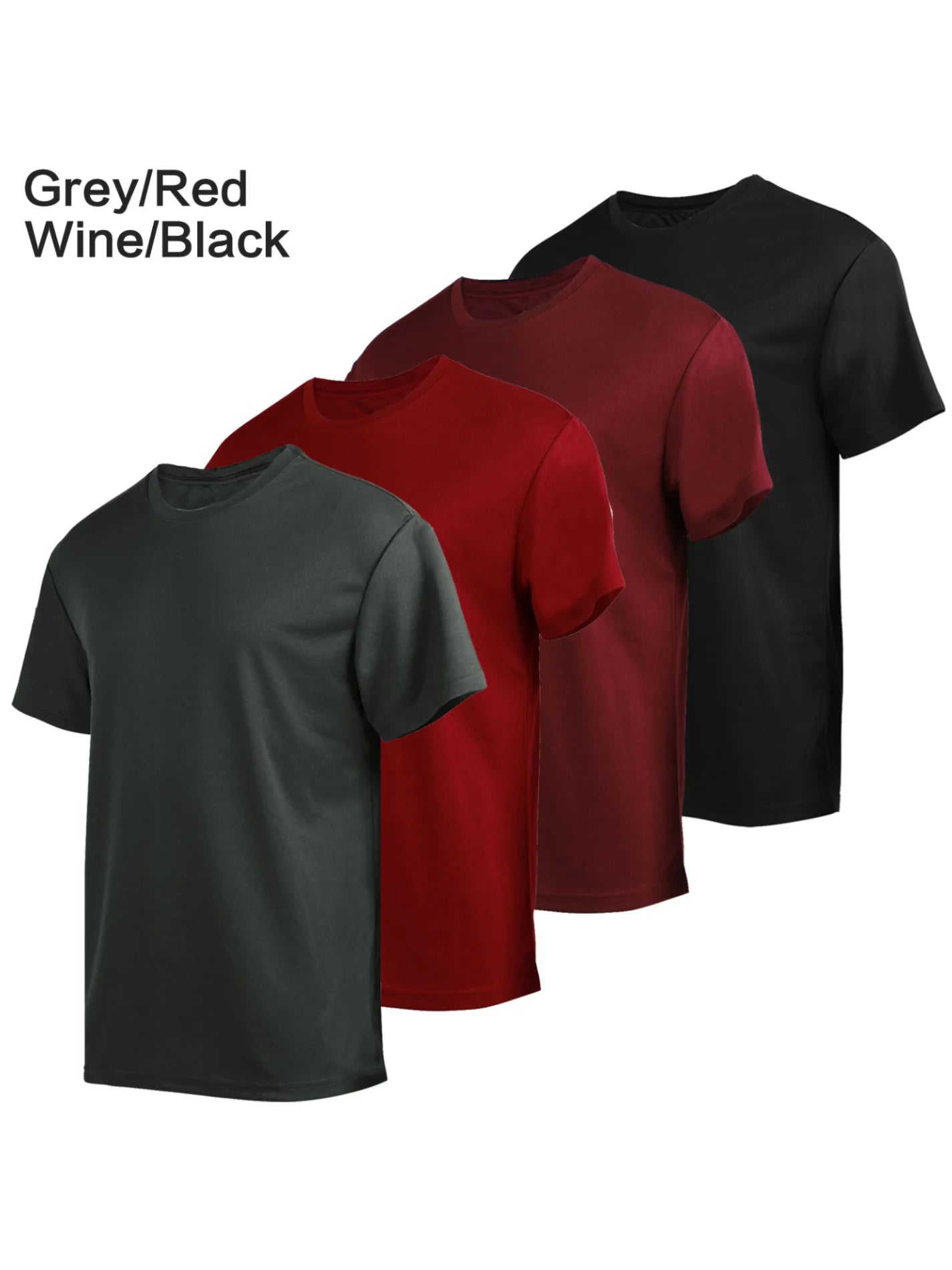 4-piece men's short sleeved wicking UV protection UPF SPF sports