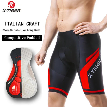 Pro Cycling Bib Shorts Shockproof 5D GEL Pad Cushion MTB Bicycle Bib Tights Triathlon