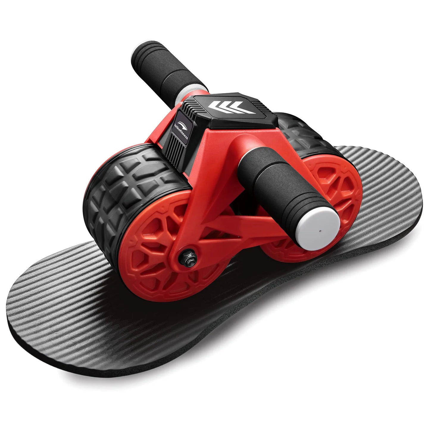 Ab Wheel Roller Automatic Rebound Knee Pad Mat, Intelligent Display,