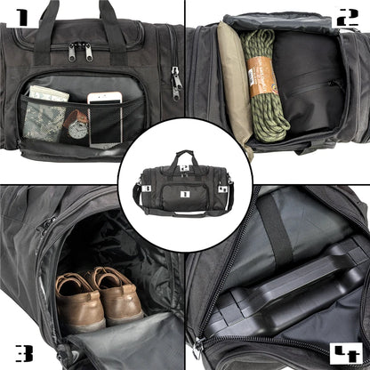 Military Tactical Travel Bag Men Luggage Bags Shoes Compartment