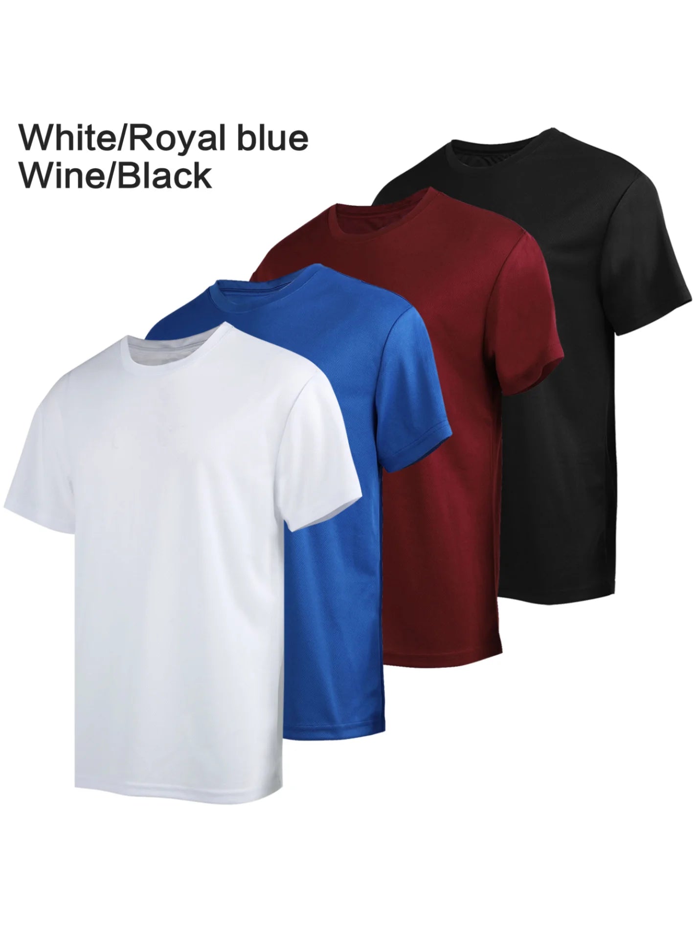 4-piece men's short sleeved wicking UV protection UPF SPF sports
