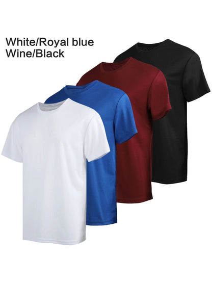 4-piece men's short sleeved wicking UV protection UPF SPF sports