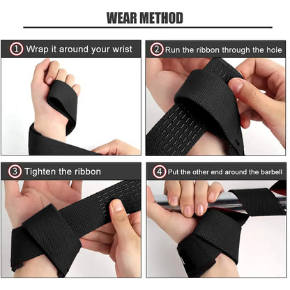 Weightlifting Wrist Straps Strength Training Adjustable Grip Band