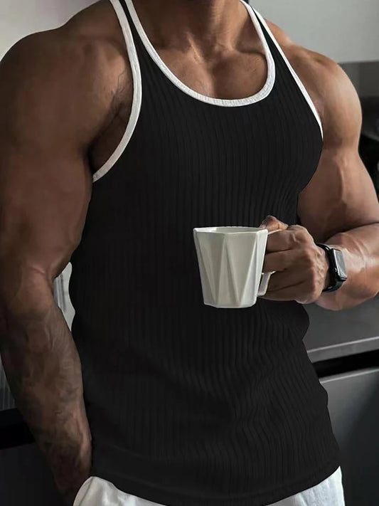 Men s Sleeveless Muscle Tank Tops Workout Training and Gym Fitness -