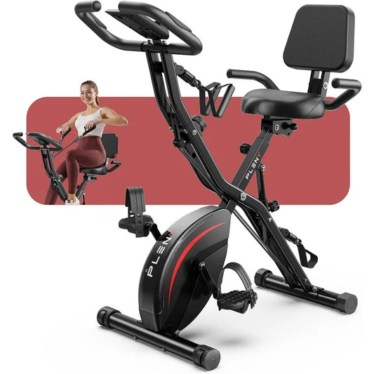 Folding Exercise Bike Stationary Bike Indoor Workout Bike