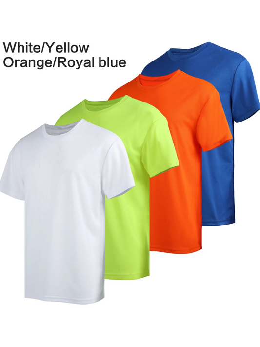 4-piece men's short sleeved wicking UV protection UPF SPF sports